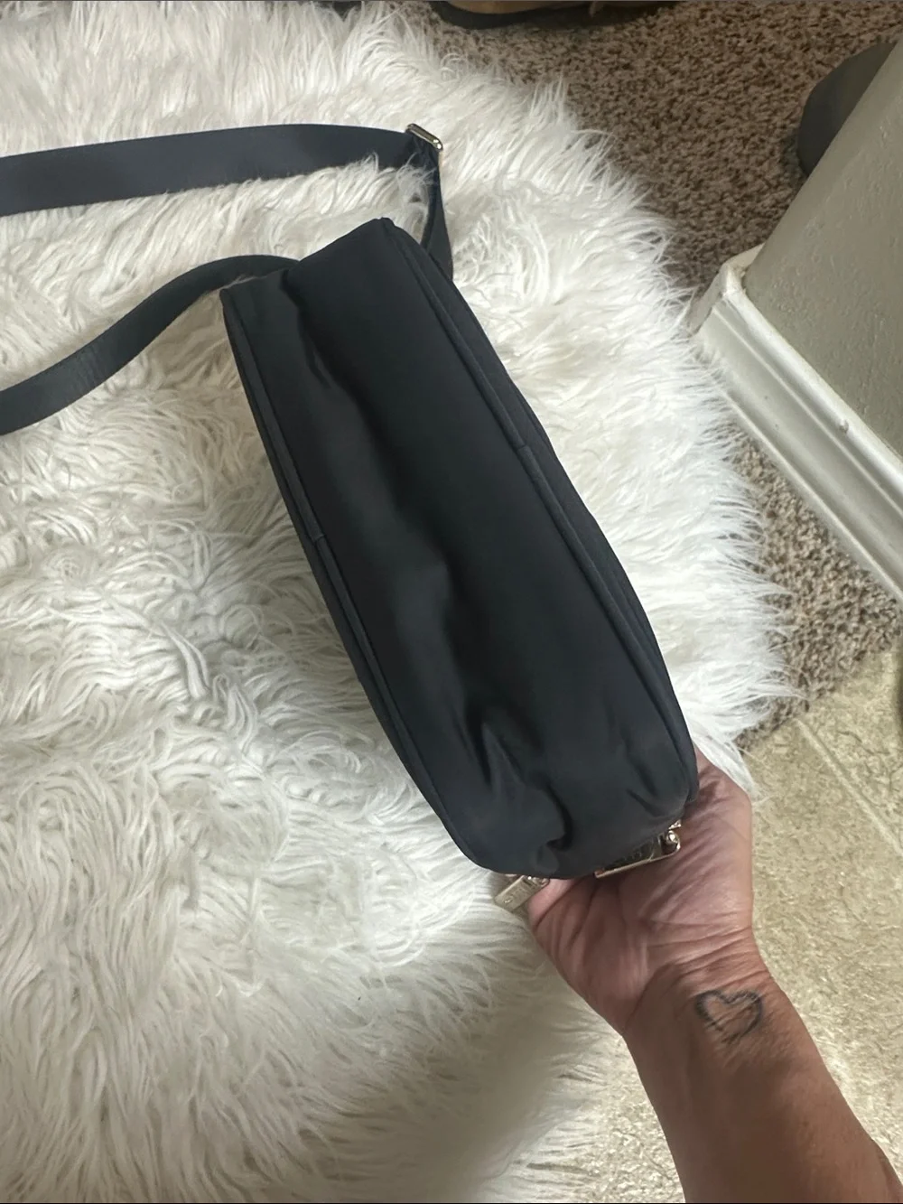 lululemon athletica Black Nylon Crossbody Messenger Bag